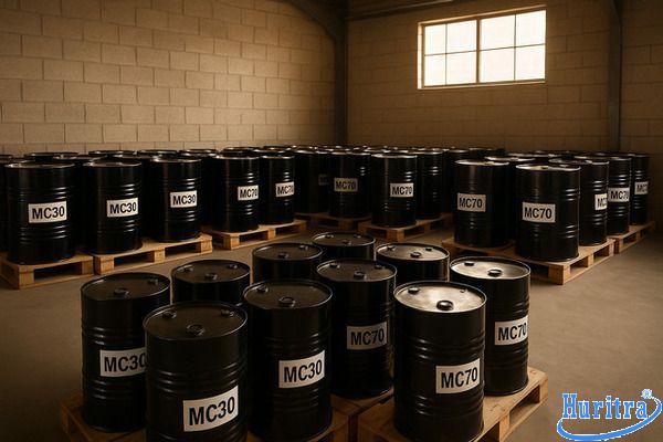 Bảo quản phuy nhựa đường lỏng trong kho khô ráo, tránh nắng