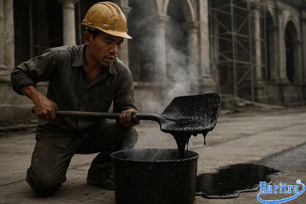 Hắc ín là gì – Nguồn gốc, đặc tính và ứng dụng cũ của hắc ín trong xây dựng.