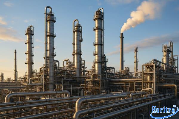 Nhựa đường là chất rắn gì? Thành phần, nguồn gốc, ứng dụng 8 Quy trình chưng cất dầu mỏ tạo ra nhựa đường bitum.