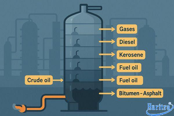 Quy trình tinh chế nhựa đường (bitumen) từ dầu mỏ.