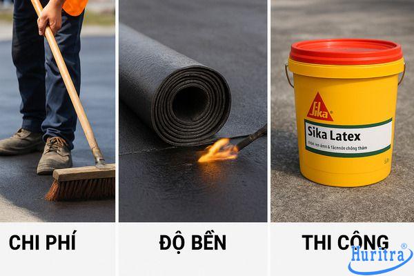 5 Bước chống thấm nhà vệ sinh bằng nhựa đường bền và nhanh 10 So sánh nhựa đường, màng bitum và Sika trong chống thấm WC