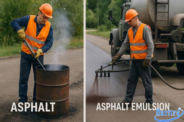 Sự khác nhau giữa nhựa đường và nhũ tương cho công trình 7 Sự khác nhau giữa nhựa đường và nhũ tương nhựa đường trong thi công thực tế