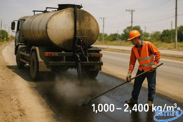 Trọng lượng riêng của nhựa đường và quy trình thi công mặt đường nhựa nóng