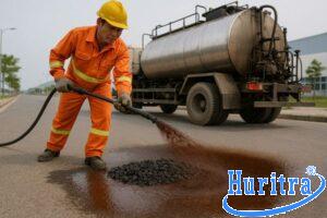 Ứng dụng nhũ tương nhựa đường trong tưới dính bám và vá ổ gà