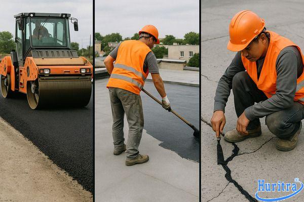 Nhựa đường là chất rắn gì? Thành phần, nguồn gốc, ứng dụng 11 Nhựa đường được dùng trong xây dựng đường, chống thấm và bảo trì công trình.