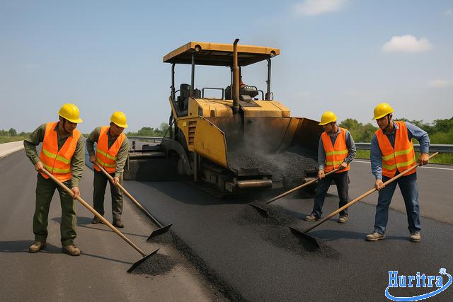 Thi công sửa chữa đoạn đường ngắn bằng nhựa đường 60/70 đóng phuy
