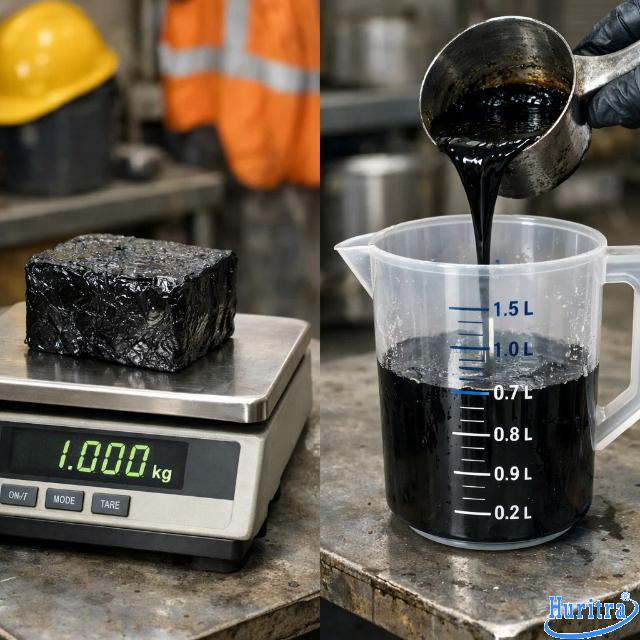 1kg nhựa đường sấp sỉ khoảng 0,95 lít