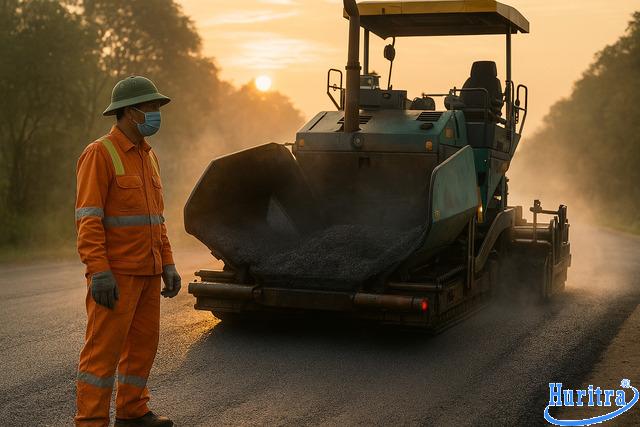 Mùi nhựa đường có độc không? Giải thích rõ và cách tự bảo vệ 8 Hơi VOC bốc lên từ nhựa đường nóng là nguyên nhân chính gây mùi hắc trong quá trình thi công.