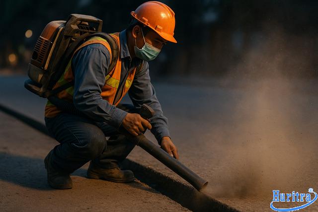 Làm sạch kỹ giúp lớp vật liệu mới bám chắc.