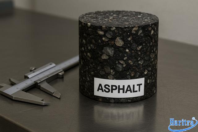 Mẫu khoan BTN giúp đánh giá độ chặt và chiều dày lớp rải.