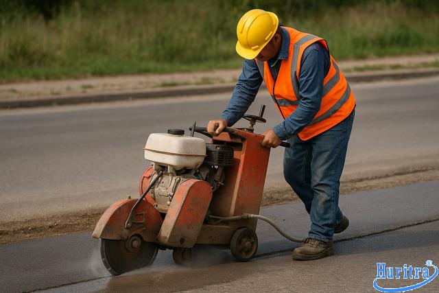 Dùng máy cắt lưỡi kim cương giúp tạo vết cắt sắc và không nứt lan.