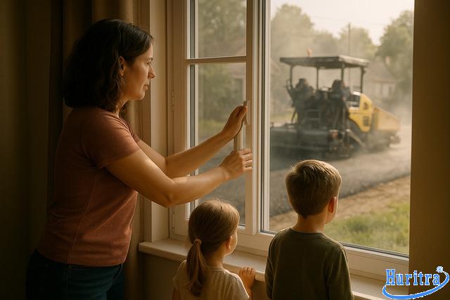 Mùi nhựa đường có độc không? Giải thích rõ và cách tự bảo vệ 9 Đóng cửa hướng gió giúp giảm mùi nhựa đường bay vào nhà khi thi công gần khu dân cư.