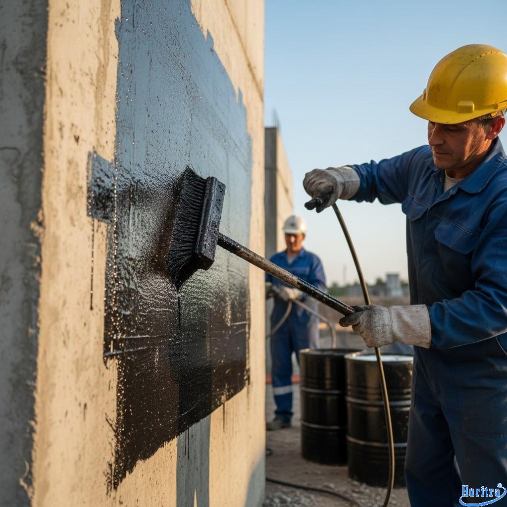 Nhựa đường MC70 - Giải pháp tăng bám dính trong xây dựng 12 MC70 thường được quét hoặc phun lên móng nhà, chân tường, sàn bê tông