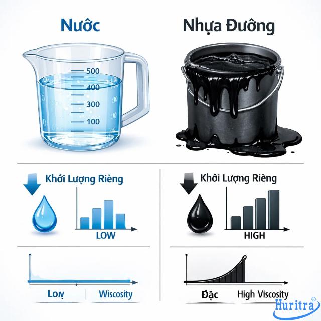 Nhựa đường là vật liệu dầu mỏ, có đặc tính hoàn toàn khác