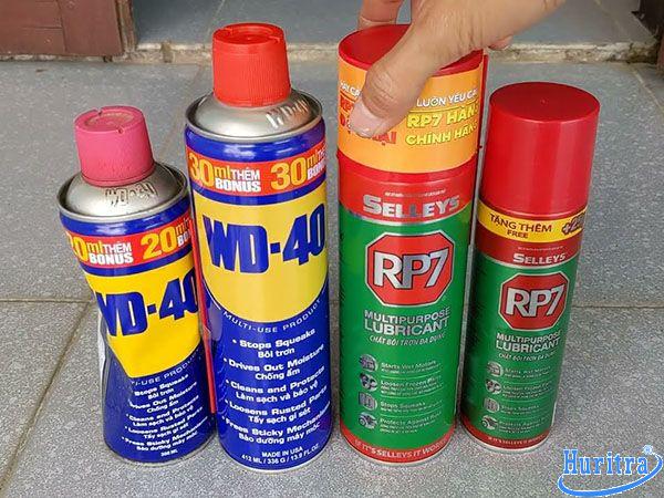 Dùng dung dịch đa năng RP7 hoặc WD-40